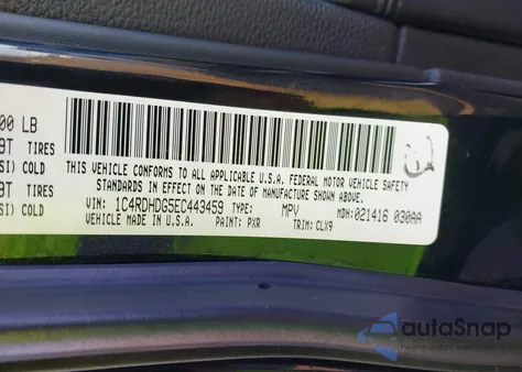 2014 Dodge Durango Limited из США, поврежденный, VIN 1C4RDHDG5EC443459